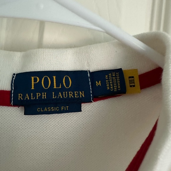 Ralph Lauren Polo Men’s M White Big Pony Crest USA Classic Fit Short Sleeve - Picture 5 of 6